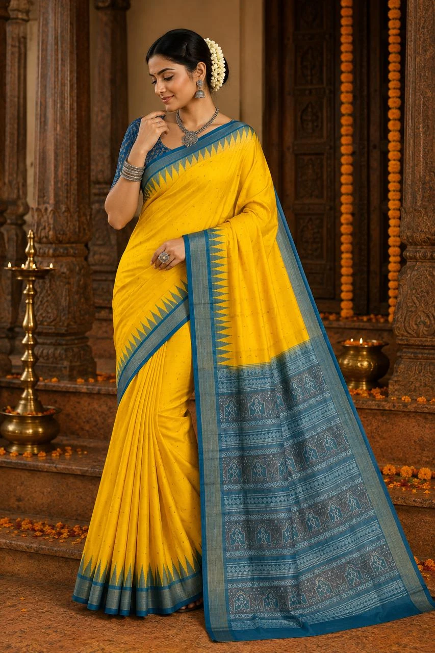 SAMBALPURI HALF TISSUE PATTA  SAREE
